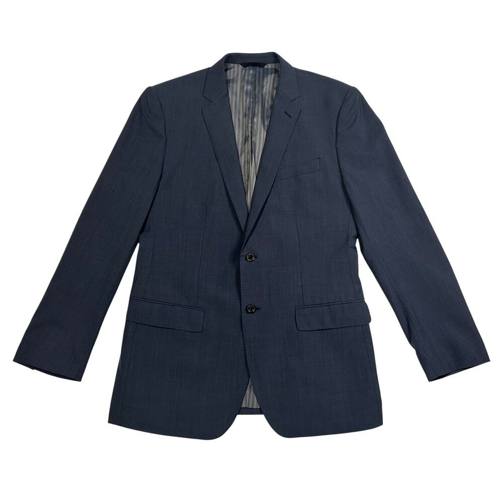 Banana Republic Blazer Men 42 Regular Gray Wool Tailored Slim Fit Italian Fabric